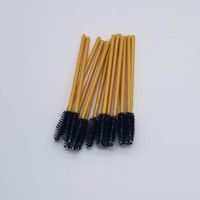 disposable mascara wands black brushes with gold handle