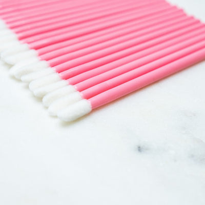 pink lint free lip brushes